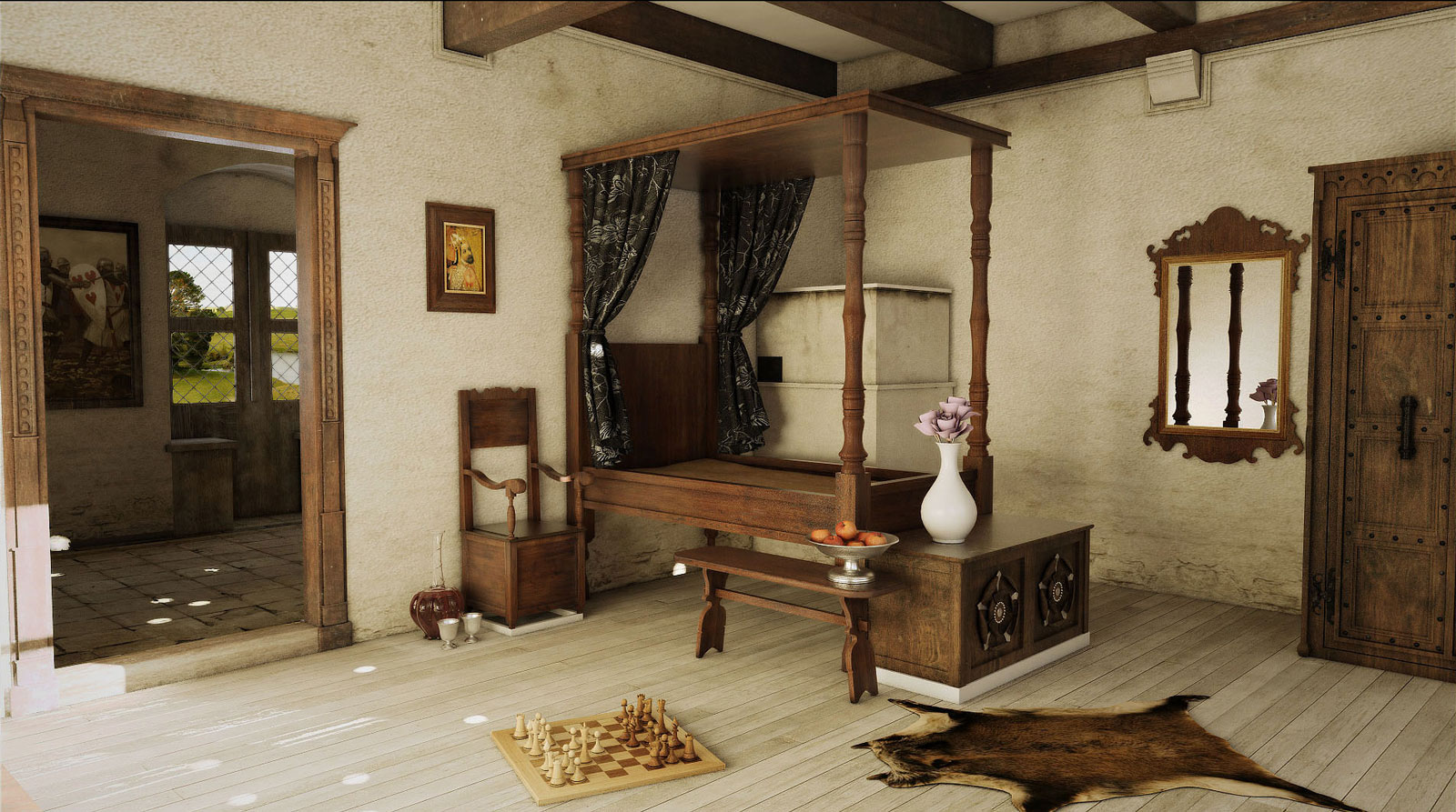 Blender News--Feature Articles - 'Medieval Bedroom' by Vladimír Stáňa